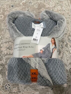 Midnight by Carole Hochman Plush Wrap Robe - Gray